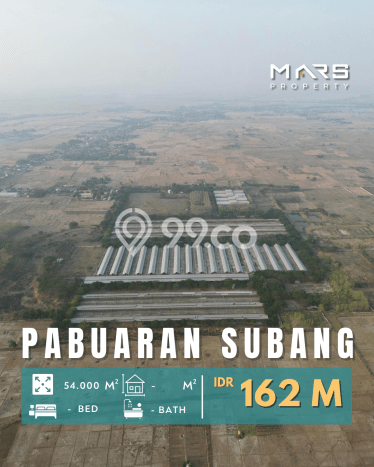 HARGA MENARIK! Tanah Kawasan Subang, Luas 54000m2m², Lokasi Berkembang, Bebas Longsor HARGA MENARIK! Tanah Kawasan Subang, Luas 54000m2m², Lokasi Berkembang, Bebas Longsor