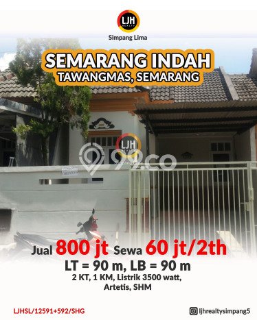 Dijual Rumah Eksklusif 2 KT di Tawangmas, Semarang Dijual Rumah Eksklusif 2 KT di Tawangmas, Semarang