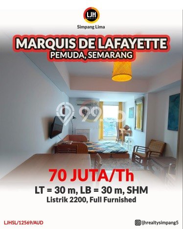 Apartemen Disewakan 1 Kamar Hemat Siap Huni di Semarang, Luas 60m2 Apartemen Disewakan 1 Kamar Hemat Siap Huni di Semarang, Luas 60m2
