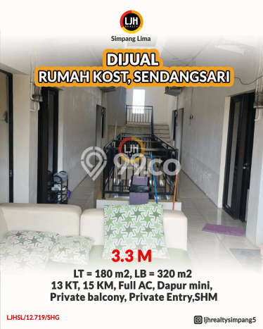 Dijual Kost di Pedurungan, Semarang, 13 KT, 15 KM, Luas 320m2 Dijual Kost di Pedurungan, Semarang, 13 KT, 15 KM, Luas 320m2