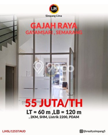 Unit Ruko disewakan di Gayamsari Semarang dengan LT 60m2 / LB 120m2 Unit Ruko disewakan di Gayamsari Semarang dengan LT 60m2 / LB 120m2