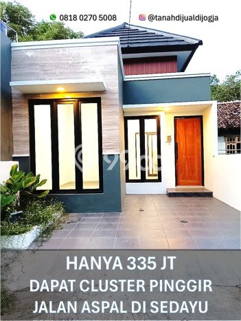 Jual Rumah Harga Miring Sedayu Punya 2 Kamar & LT 60m2 Jual Rumah Harga Miring Sedayu Punya 2 Kamar & LT 60m2