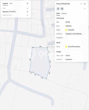Tanah Kavling Dijual di Badung dengan Spesifikasi 3080m2 Tanah Kavling Dijual di Badung dengan Spesifikasi 3080m2
