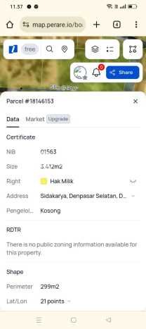 Dijual Tanah 3412m2 di Sanur, Denpasar Dijual Tanah 3412m2 di Sanur, Denpasar