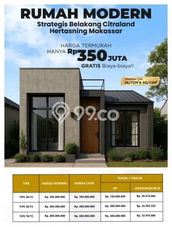 Rumah Budget Favorit Dijual Area Somba Opu LT 72m2 Rumah Budget Favorit Dijual Area Somba Opu LT 72m2