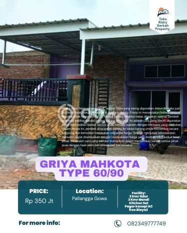 Jual Rumah Siap Huni di Pallangga Gowa Harga Rp 350 Juta LT 90m2 Jual Rumah Siap Huni di Pallangga Gowa Harga Rp 350 Juta LT 90m2