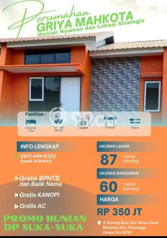 Tanah Dijual Lokasi Pallangga, Gowa dengan Luas Tanah 108m2 dan Status SHM Tanah Dijual Lokasi Pallangga, Gowa dengan Luas Tanah 108m2 dan Status SHM