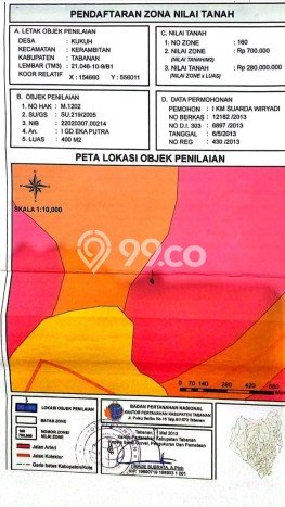 Tanah Area Berkembang di Kerambitan, Luas 400m2m², Kawasan Asri, Akses Kerambitan, Tabanan, Tabanan Tanah Area Berkembang di Kerambitan, Luas 400m2m², Kawasan Asri, Akses Kerambitan, Tabanan, Tabanan
