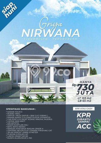 Rumah PREMIUM! area Pedurungan, Semarang, LT 134m² LB 65m², BISA KPR Rumah PREMIUM! area Pedurungan, Semarang, LT 134m² LB 65m², BISA KPR