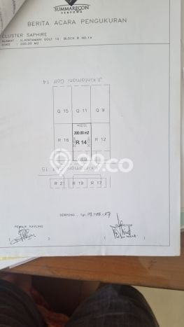 Kavling Tanah untuk Dijual di Gading Serpong Pondok Hijau Golf, Tangerang, Luas 200m2 Kavling Tanah untuk Dijual di Gading Serpong Pondok Hijau Golf, Tangerang, Luas 200m2