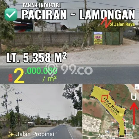 Dijual Tanah di Paciran, Luas 5358m2m², Lingkungan Asri Dijual Tanah di Paciran, Luas 5358m2m², Lingkungan Asri