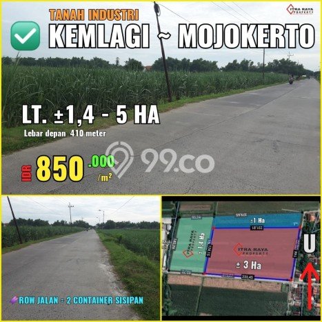 Tanah Bisnis Kawasan Kemlagi, Luas 50000m2m², Lokasi Strategis Tanah Bisnis Kawasan Kemlagi, Luas 50000m2m², Lokasi Strategis