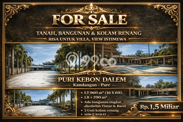 Lahan Dijual Lokasi Pare, Kediri dengan Luas Tanah 960m2 dan Status SHM Lahan Dijual Lokasi Pare, Kediri dengan Luas Tanah 960m2 dan Status SHM