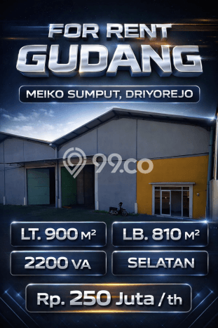 Gudang disewakan lokasi strategis Driyorejo Gresik 810m2 Gudang disewakan lokasi strategis Driyorejo Gresik 810m2
