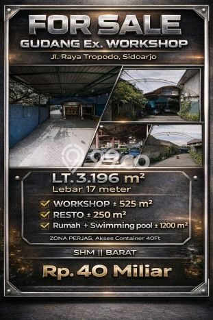 Gudang Bagus Dijual LB 1000m2 Lokasi Strategis Surabaya Area Cocok untuk Berbisnis Gudang Bagus Dijual LB 1000m2 Lokasi Strategis Surabaya Area Cocok untuk Berbisnis