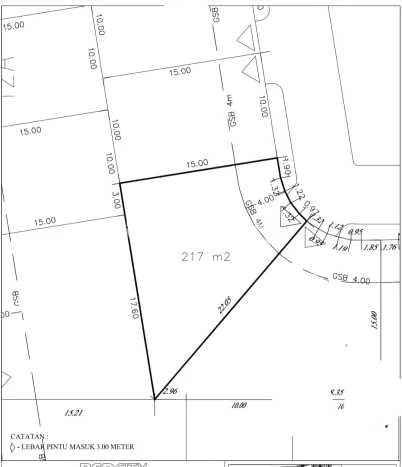 Tanah Strategis Kawasan , Luas 217m2m², Cocok untuk Perumahan Tanah Strategis Kawasan , Luas 217m2m², Cocok untuk Perumahan