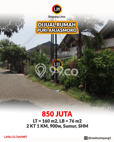 Rumah Modern 2 KT di Puri Anjasmoro Semarang Unfurnished Rumah Modern 2 KT di Puri Anjasmoro Semarang Unfurnished