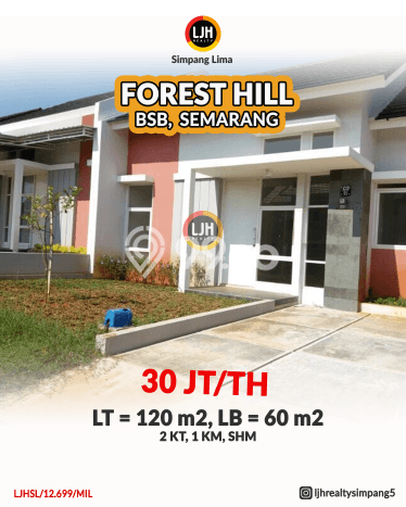 Disewakan! Rumah 2 Kamar Tidur &
1 Kamar Mandi di BSB City, Semarang Disewakan! Rumah 2 Kamar Tidur &
1 Kamar Mandi di BSB City, Semarang