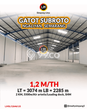 Gudang Disewakan Cepat di Ngaliyan Semarang LB 2285m2 Gudang Disewakan Cepat di Ngaliyan Semarang LB 2285m2