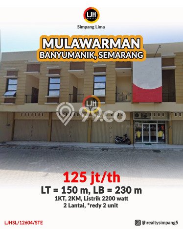 Ruko disewakan di Banyumanik Semarang dengan luas bangunan 230m2 Ruko disewakan di Banyumanik Semarang dengan luas bangunan 230m2