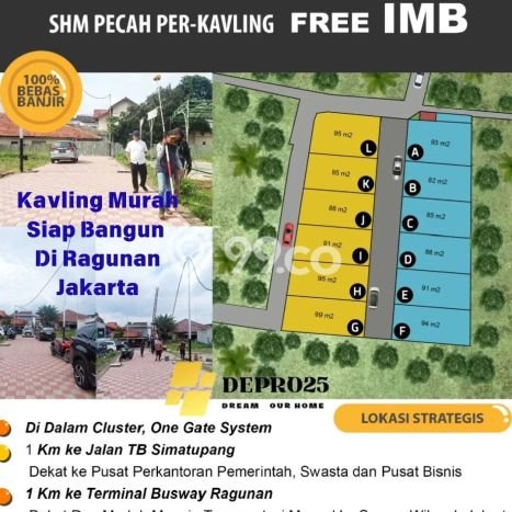 Tanah Dijual Lokasi Strategis di Jakarta Selatan dengan Luas 82m2 Tanah Dijual Lokasi Strategis di Jakarta Selatan dengan Luas 82m2