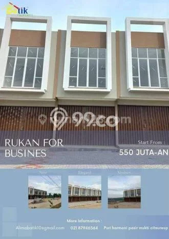 Unit Ruko Dijual di Citeureup Bogor Luas Bangunan 40m2 Unit Ruko Dijual di Citeureup Bogor Luas Bangunan 40m2