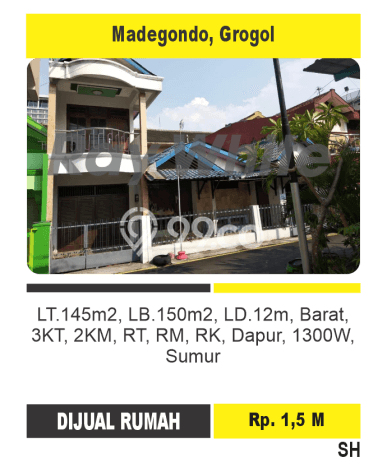 Jual Rumah Favorit Siap Huni LB 150m2 di Grogol, Sukoharjo Jual Rumah Favorit Siap Huni LB 150m2 di Grogol, Sukoharjo