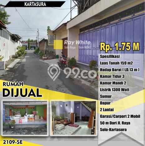 Dijual Cepat Rumah Bagus Siap Huni LB 159m2 di Kartasura, Sukoharjo Dijual Cepat Rumah Bagus Siap Huni LB 159m2 di Kartasura, Sukoharjo