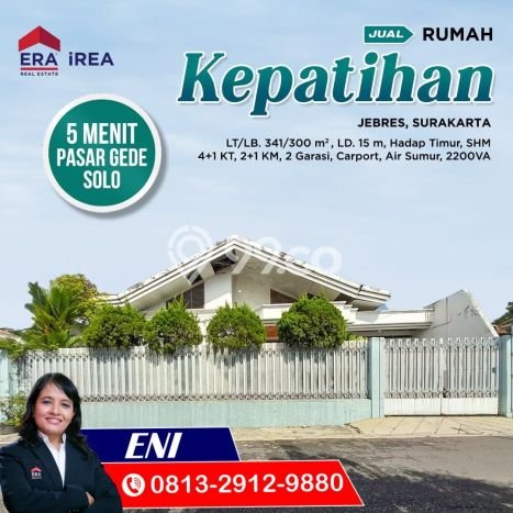 Rumah kawasan Jebres, Surakarta, Luas 341m² LB 300m² Rumah kawasan Jebres, Surakarta, Luas 341m² LB 300m²