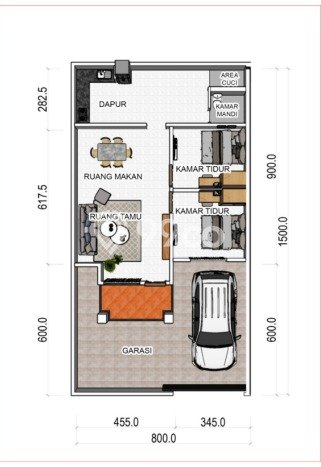Rumah Minimalis 2 Kamar LT 120m2 di Solo Baru Rumah Minimalis 2 Kamar LT 120m2 di Solo Baru