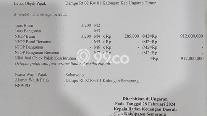 Tanah di Ungaran Timur, Semarang Luas 4014m2 Dijual Segera Tanah di Ungaran Timur, Semarang Luas 4014m2 Dijual Segera