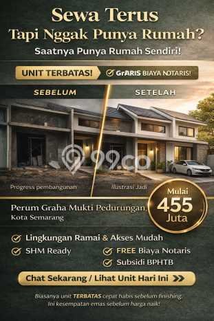 Jual Rumah Murah di Pedurungan Semarang Harga Rp 455 Juta LT 93m2 Jual Rumah Murah di Pedurungan Semarang Harga Rp 455 Juta LT 93m2