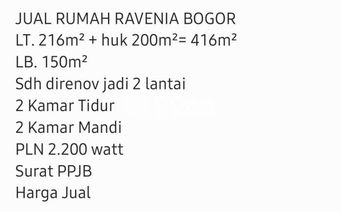 Dijual Rumah 2 Kamar Lokasi Strategis Bagus dan Strategis di Bogor Selatan Dijual Rumah 2 Kamar Lokasi Strategis Bagus dan Strategis di Bogor Selatan