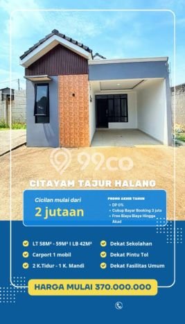 Rumah Nyaman 2 KT LB 42m2 Kondisi Bagus di Citayam Rumah Nyaman 2 KT LB 42m2 Kondisi Bagus di Citayam