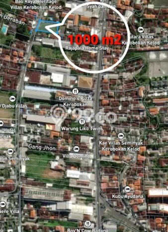 Tanah Dijual Area Strategis di Seminyak Badung 1000m2 Tanah Dijual Area Strategis di Seminyak Badung 1000m2