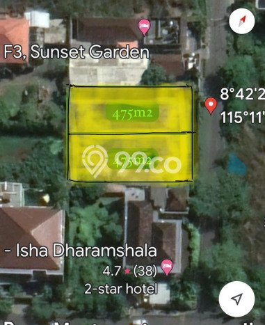 Tanah Kawasan Kuta, Luas 475m2m², Area Potensial, Kawasan Nyaman Tanah Kawasan Kuta, Luas 475m2m², Area Potensial, Kawasan Nyaman