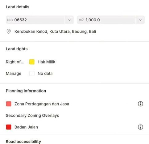 Tanah Dijual Area Strategis di Seminyak Badung 1000m2 Tanah Dijual Area Strategis di Seminyak Badung 1000m2