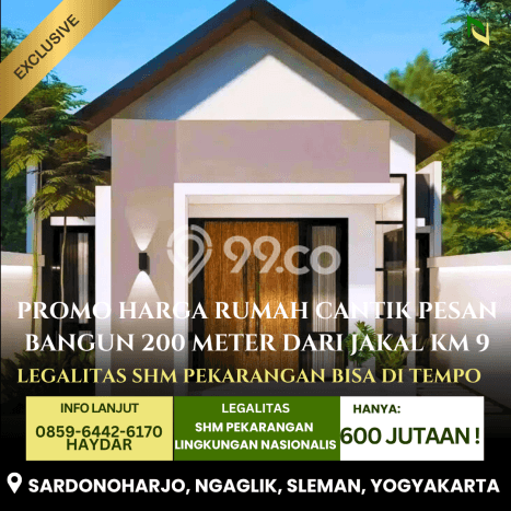 Rumah Bisa KPR LT 113m2m² di Ngaglik, Keamanan 24 Jam, Sleman Rumah Bisa KPR LT 113m2m² di Ngaglik, Keamanan 24 Jam, Sleman