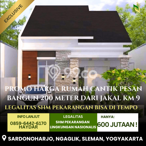 Rumah LB 50m2m² di Pusat Kota Ngaglik, Sleman - Harga Terjangkau Rumah LB 50m2m² di Pusat Kota Ngaglik, Sleman - Harga Terjangkau