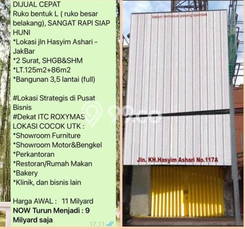 Ruko Dijual di Jakarta Pusat LT 200m2 & LB 600m2 Lokasi Terbaik! Ruko Dijual di Jakarta Pusat LT 200m2 & LB 600m2 Lokasi Terbaik!