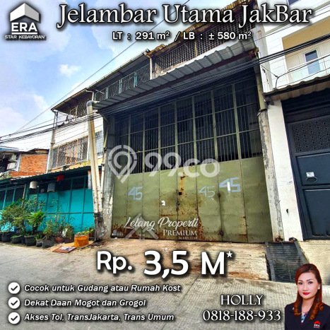 Dijual! Ruko di Jelambar Jakarta Barat LT 291m2 / LB 580m2 Kawasan Bisnis Dijual! Ruko di Jelambar Jakarta Barat LT 291m2 / LB 580m2 Kawasan Bisnis