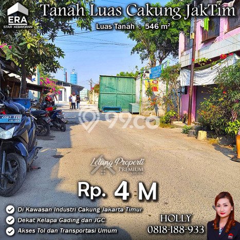 Tanah Kosong Dijual di Jakarta Timur dengan Area 546m2 Tanah Kosong Dijual di Jakarta Timur dengan Area 546m2