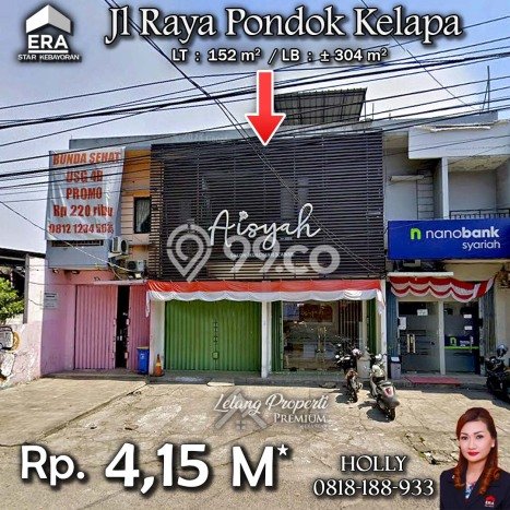 Ruko Bagus Dijual LB 304m2 Lokasi Strategis Jakarta Timur Area Cocok untuk Berbisnis Ruko Bagus Dijual LB 304m2 Lokasi Strategis Jakarta Timur Area Cocok untuk Berbisnis