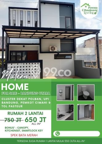 Rumah Minimalis 2 KT di Cihanjuang Bandung Unfurnished Rumah Minimalis 2 KT di Cihanjuang Bandung Unfurnished