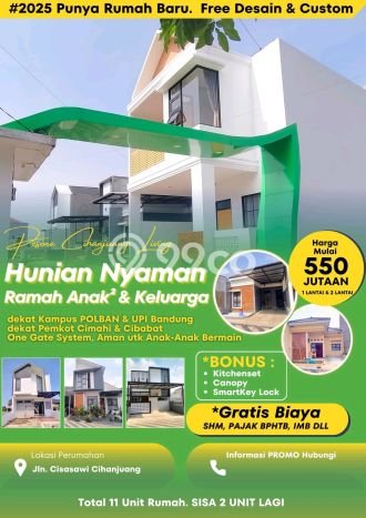 Dijual Hunian Rumah Nyaman 2 KT di Cihanjuang, Bandung Dijual Hunian Rumah Nyaman 2 KT di Cihanjuang, Bandung