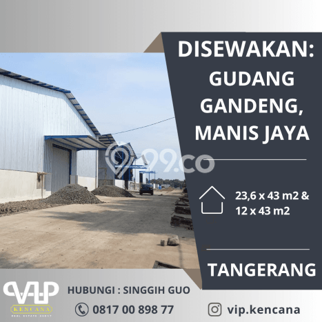 Gudang untuk disewa di Tangerang punya LT 1000m2 & LB 1000m2 harga sewa kompetitif Gudang untuk disewa di Tangerang punya LT 1000m2 & LB 1000m2 harga sewa kompetitif