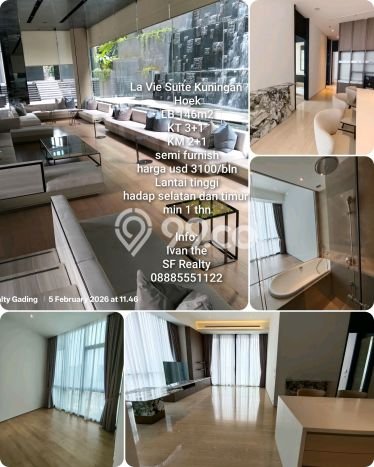 Apartemen Nyaman 3 KT / 3 KM di Jakarta Selatan Harga Sewa Rp 624 Juta/ Tahun Apartemen Nyaman 3 KT / 3 KM di Jakarta Selatan Harga Sewa Rp 624 Juta/ Tahun