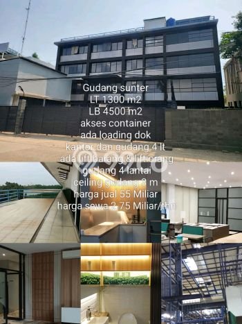 Disewakan Gudang di Kawasan Ramai Sunter Luas 4500m2 Disewakan Gudang di Kawasan Ramai Sunter Luas 4500m2