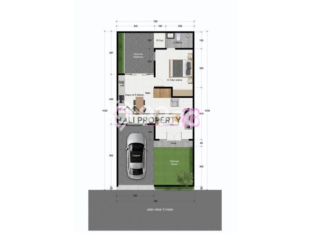 Rumah Modern 3 Kamar LT 100m2 di Dalung Rumah Modern 3 Kamar LT 100m2 di Dalung