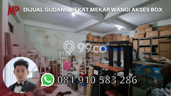 KAWASAN BISNIS! Gudang di Moch Toha, Luas 674m², Akses Utama KAWASAN BISNIS! Gudang di Moch Toha, Luas 674m², Akses Utama